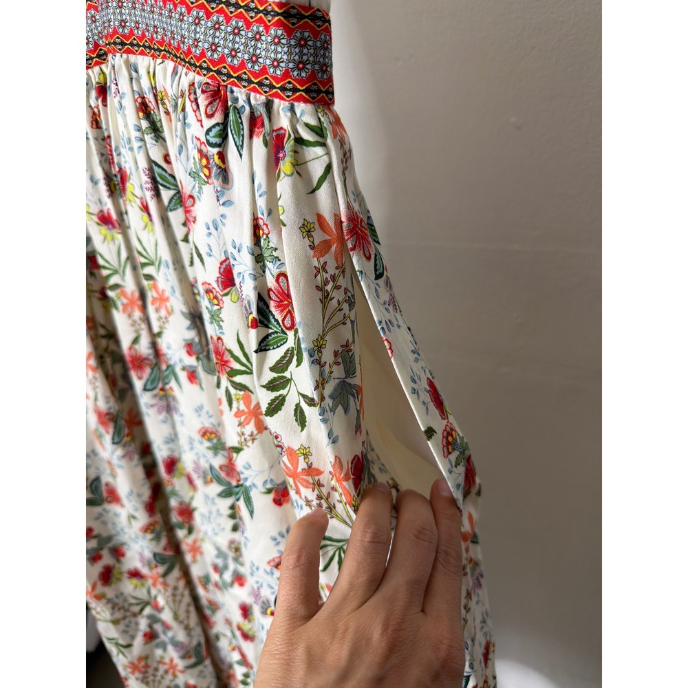 Alice + Olivia Portia Sweetheart Neck Floral Stretch Cotton Midi Dress - Picture 7 of 7